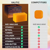Kojic Acid Dark Spot Remover Soap with Vitamin C, Retinol & Turmeric – Skin Brightening, Anti-Aging, Hydrating Japanese Complex