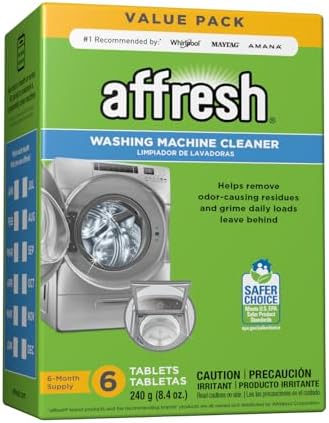Washing Machine Cleaner Tablets – Deep Clean Odor & Grime Remover for All Washers (6-Month Supply)