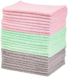 Microfiber Cleaning Cloths – Ultra Absorbent, Lint-Free, Streak-Free, Reusable Towels (16 x 12 in, 24-Pack)