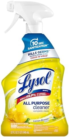 All-Purpose Disinfecting Cleaner Spray – Multi-Surface Cleaner with Lemon Breeze Scent, 32 Fl Oz