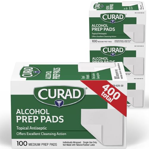 Alcohol Prep Pads – Sterile Isopropyl Wipes for First Aid, 400 Individually Wrapped Pads
