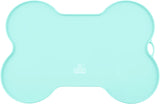 Super Design Dog Food Mat Dog Bowl Mat for Food and Water Silicone Non Spill Cat Feeding Mat Puppy Placemat Waterproof - 20.5" X 14.5", Black