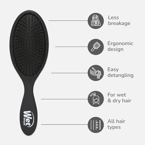 Gentle Detangling Hair Brush for Wet & Dry Hair with Flexible Anti-Breakage Bristles