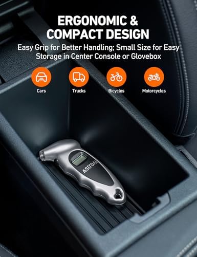 Digital Tire Pressure Gauge with Backlit LCD – Accurate 0–150 PSI, Multi-Unit, Compact Air Pressure Tester