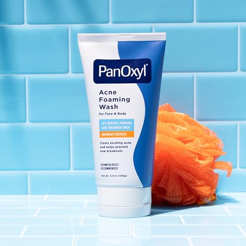 Maximum Strength Benzoyl Peroxide Acne Foaming Cleanser for Clear Skin
