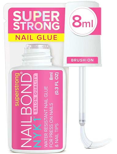 Super Strong Brush-On Nail Glue for Press-On, Acrylic & Fake Nails