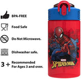 Kids Leak-Proof Spout Water Bottle with Carry Loop – 16oz BPA-Free Plastic