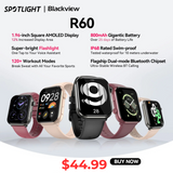 Reloj inteligente Blackview R60: pantalla AMOLED, batería de 20 días y seguimiento avanzado de la salud