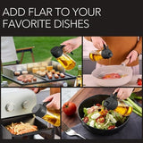 Glass Oil Sprayer and Dispenser – Refillable Cooking Spray Bottle with Portion Control
