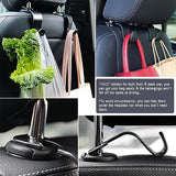Car Seat Headrest Hooks – Universal 360° Rotating S-Type Storage Hangers for Bags, Coats, and Groceries