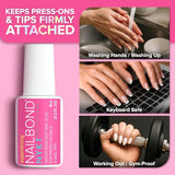 Super Strong Brush-On Nail Glue for Press-On, Acrylic & Fake Nails
