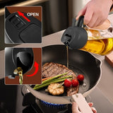 Glass Oil Sprayer and Dispenser – Refillable Cooking Spray Bottle with Portion Control