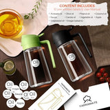 Glass Oil Sprayer and Dispenser – Refillable Cooking Spray Bottle with Portion Control