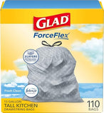 Tall Kitchen Trash Bags – 13 Gallon Odor-Resistant Drawstring Bags with Fresh Scent, 110 Count