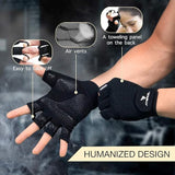 Breathable Workout Gloves for Weight Lifting, Gym Training & Cycling