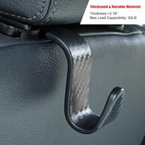 Car Seat Headrest Hooks – Universal 360° Rotating S-Type Storage Hangers for Bags, Coats, and Groceries