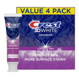 Teeth Whitening Toothpaste – 3D White Luminous Mint, Whitens Teeth & Strengthens Enamel, Pack of 4