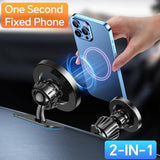 MagSafe Magnetic Car Phone Mount with 360° Rotation & Strong Dashboard Adhesive