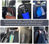 Car Seat Headrest Hooks – Universal 360° Rotating S-Type Storage Hangers for Bags, Coats, and Groceries