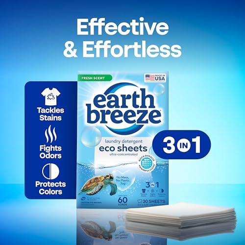 Eco-Friendly Laundry Detergent Sheets – Fresh Scent, 60 Loads, Travel & Home Friendly