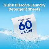 Eco-Friendly Laundry Detergent Sheets – Fresh Scent, Travel-Friendly, 60 Loads