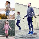 Adjustable Speed Jump Rope with Ball Bearings and Foam Handles for Home Gym Fitness