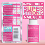 Super Strong Brush-On Nail Glue for Press-On, Acrylic & Fake Nails