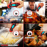 Instant Read Digital Meat Thermometer – Fast, Accurate Food Thermometer for Cooking & Grilling