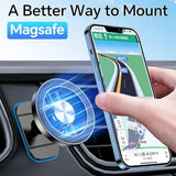 MagSafe Magnetic Car Phone Mount with 360° Rotation & Strong Dashboard Adhesive