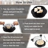 Manual Chicken Shredder Tool – Fast Meat Shredding Twist Machine for Chicken, Pork & Beef