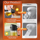 Glass Oil Sprayer and Dispenser – Refillable Cooking Spray Bottle with Portion Control