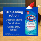 Toilet Bowl Cleaner Gel – Clinging Bleach for Deep Clean, Stain Removal & Odor Control, Ocean Mist Scent