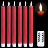 Genswin Halloween Black Taper Flameless Candles with Ghost Hand Candlesticks and Remote Timer, 2 Pcs Battery Operated Taper Candles with Holder and 3D Flame for Halloween Decor