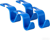 Car Seat Headrest Hooks – Universal 360° Rotating S-Type Storage Hangers for Bags, Coats, and Groceries