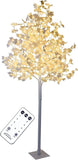 LIGHTSHARE 6FT 120LED Artificial Lighted Maple Tree Warm White Fall Decorations Indoor Ourdoor, Orange