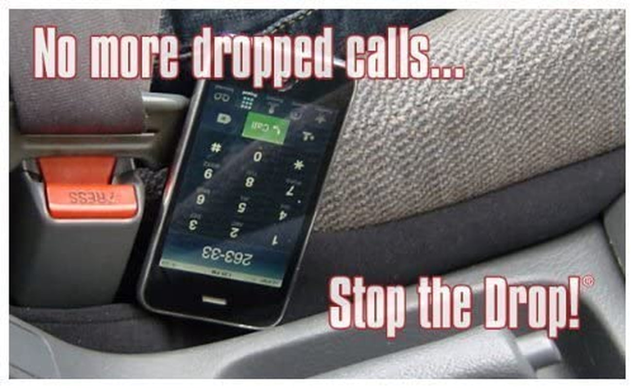 Drop Stop - the Original Patented Car Seat Gap Filler (As Seen on Shark Tank) - between Seats Console Organizer, Set of 2 and Slide Free Pad and Light