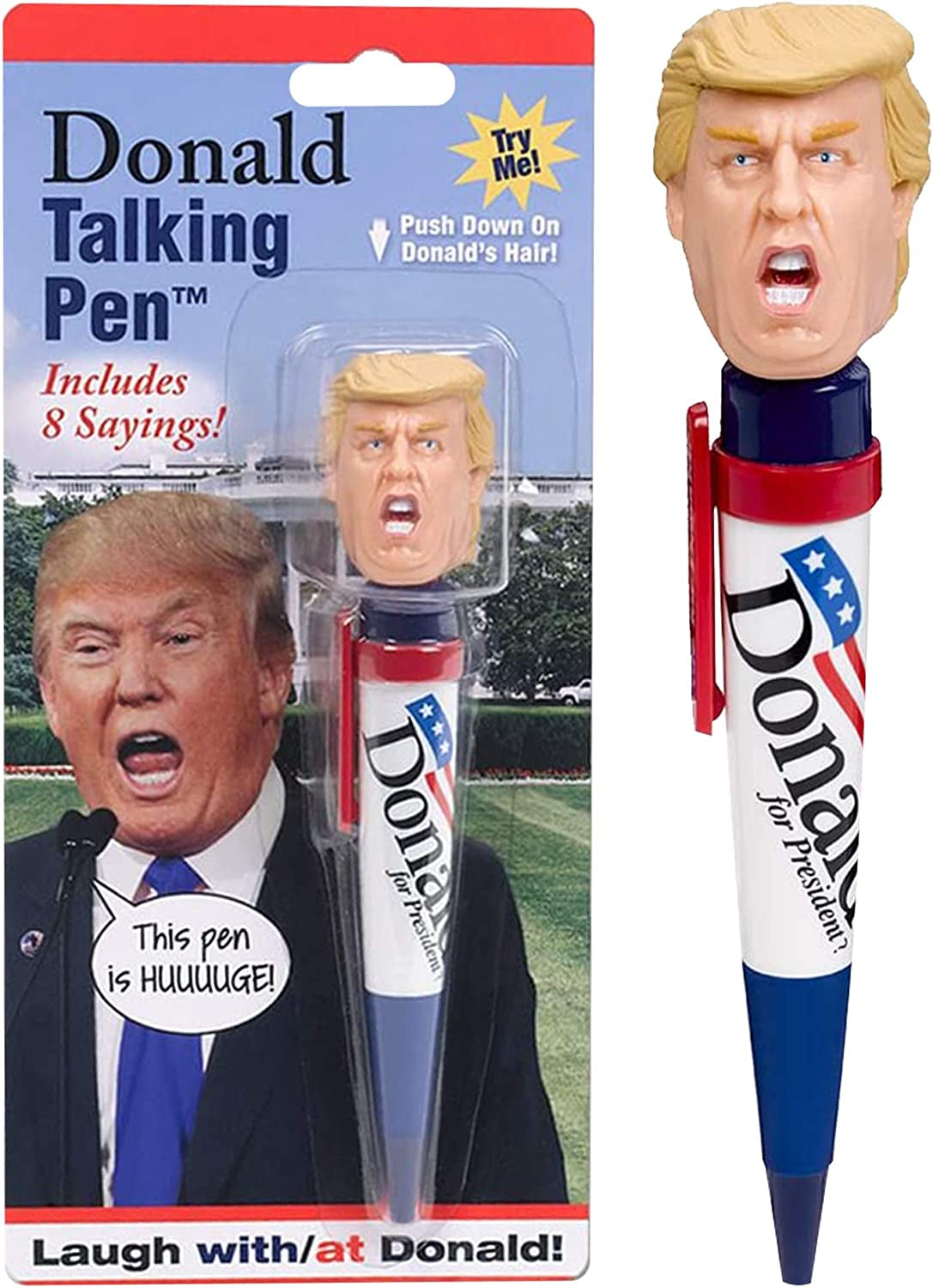 Talking Donald Trump Pen – Hilarious Collectible with 8 Authentic Sayings