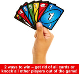 Mattel Games UNO Show ‘Em No Mercy Card Game in Storage & Travel Tin for Kids, Adults & Family Night with Extra Cards, Special Rules & Tougher Penalties (Amazon Exclusive)