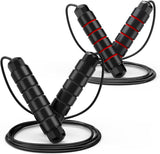 Adjustable Speed Jump Rope with Ball Bearings and Foam Handles for Home Gym Fitness