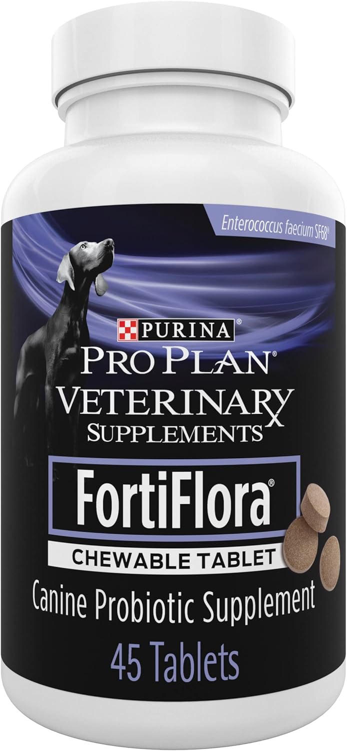 Purina Pro Plan Veterinary Supplements Fortiflora Dog Probiotic Supplement, Canine Nutritional Supplement - 30 Ct. Box