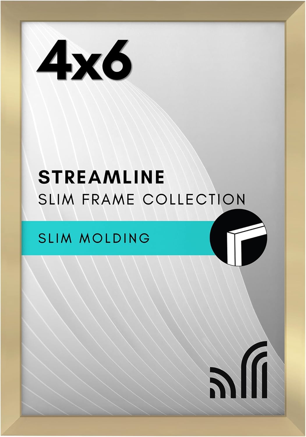 18X24 Poster Frame with Polished Plexiglass - Streamline Collection - Thin Border Picture Frame for Wall Display - Hanging Hardware Included - Black