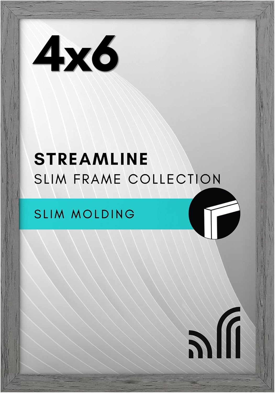 18X24 Poster Frame with Polished Plexiglass - Streamline Collection - Thin Border Picture Frame for Wall Display - Hanging Hardware Included - Black