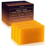 Kojic Acid Dark Spot Remover Soap with Vitamin C, Retinol & Turmeric – Skin Brightening, Anti-Aging, Hydrating Japanese Complex