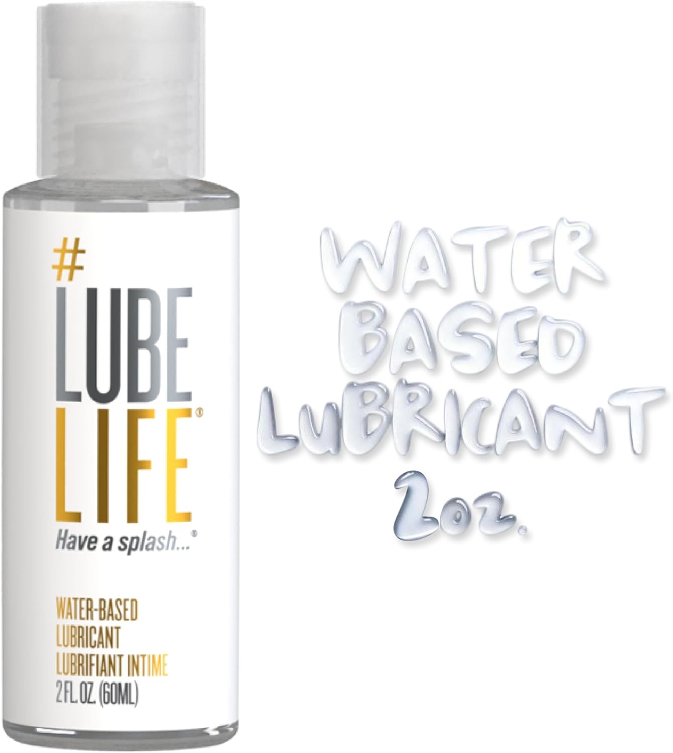 Lube Life Water-Based Personal Lubricant, Lube for Men, Women and Couples, Non-Staining, 12 Fl Oz