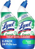 Toilet Bowl Cleaner Gel – Max Strength Disinfecting & Stain-Removing Bathroom Cleaner, Bleach-Free, Atlantic Fresh Scent, 24 oz (2 Pack)