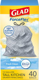 Tall Kitchen Trash Bags – 13 Gallon Odor-Resistant Drawstring Bags with Fresh Scent, 110 Count