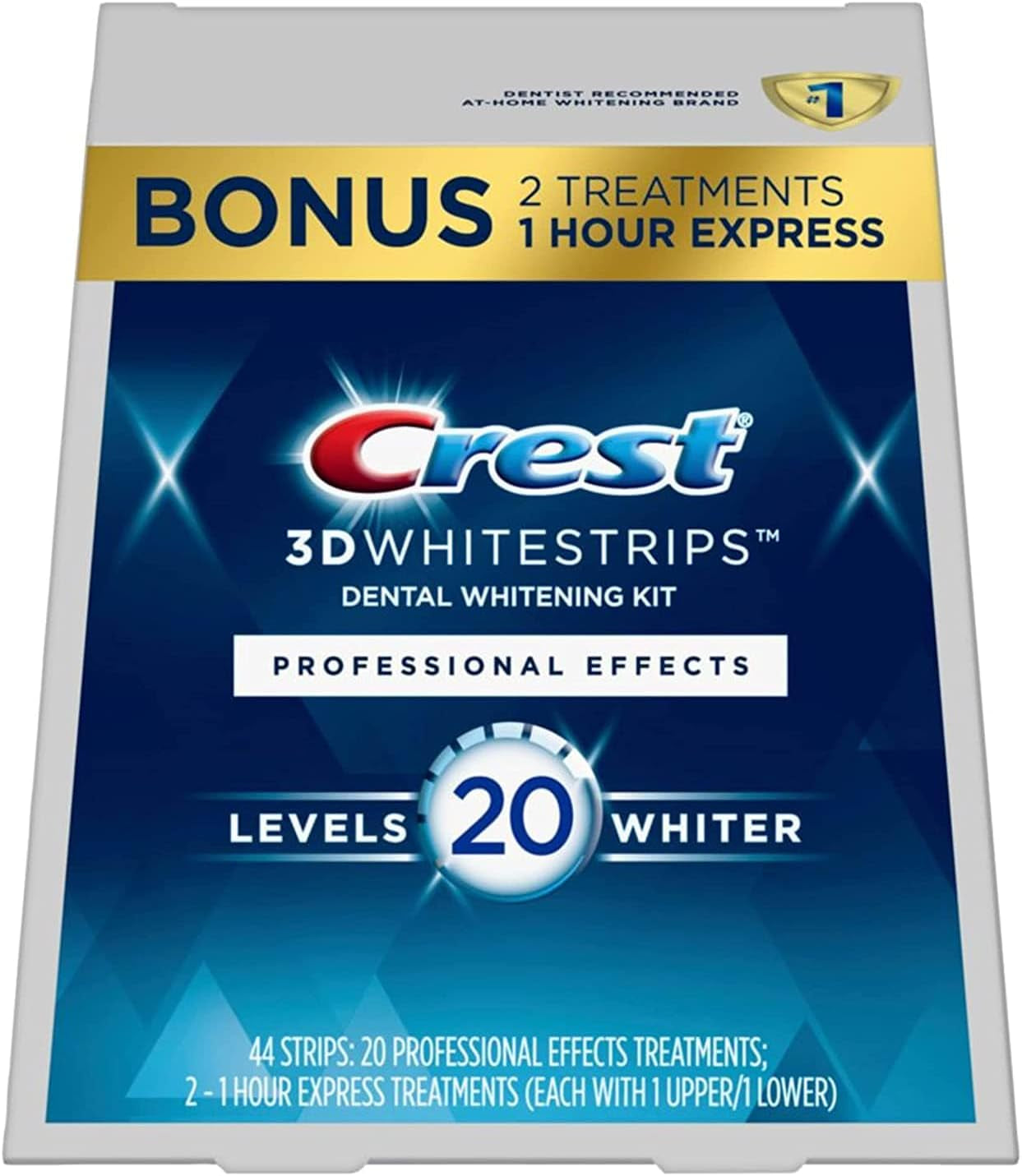 Crest 3D Whitestrips Professional Effects – Kit de tiras blanqueadoras de dientes 