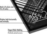 18X24 Poster Frame with Polished Plexiglass - Streamline Collection - Thin Border Picture Frame for Wall Display - Hanging Hardware Included - Black