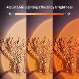 Sunset Lamp Projector with APP & Button Control, 360 Degree Rotation Multiple Colors Changing LED Lamp Night Light, Sunset Light for Bedroom Decor/Party/Christmas Gifts/Tiktok Live/Room Decor
