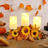 Thanksgiving Harvest Centerpiece – Festive Fall Candle Holder Decor